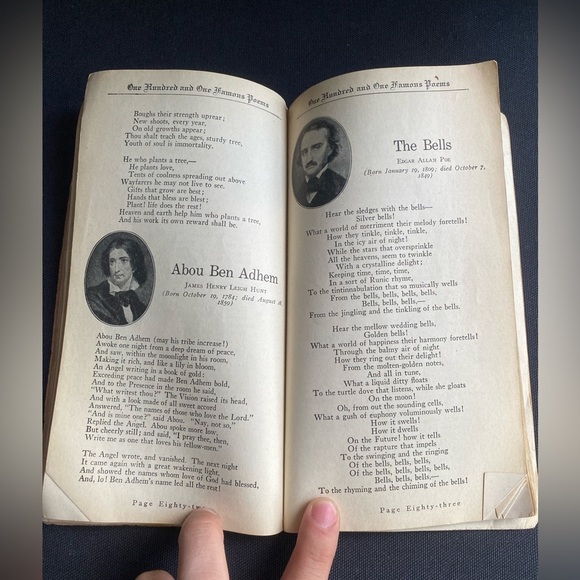 101 Famous Poems with Prose Supplement Antique Poetry Book Soft CoverPromotional - Picture 8 of 8